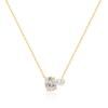 18K Gold Plated Green Zircon Oval Pendant Necklace Ladies Simple Girl Pearl Elegent Temperament Wedding Jewelry For Women
