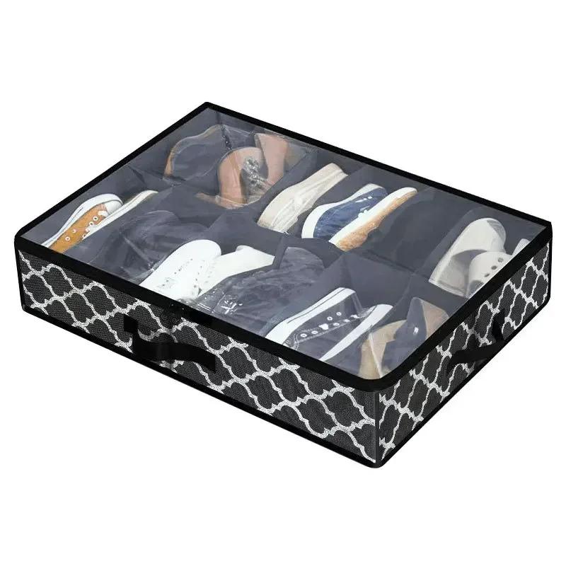 1Pc Closet Bed Shoe Storage Boxes Foldable Underbed Shoesorganizer Containers Under Bed Storage Bags Home Shoe Rack Organizer