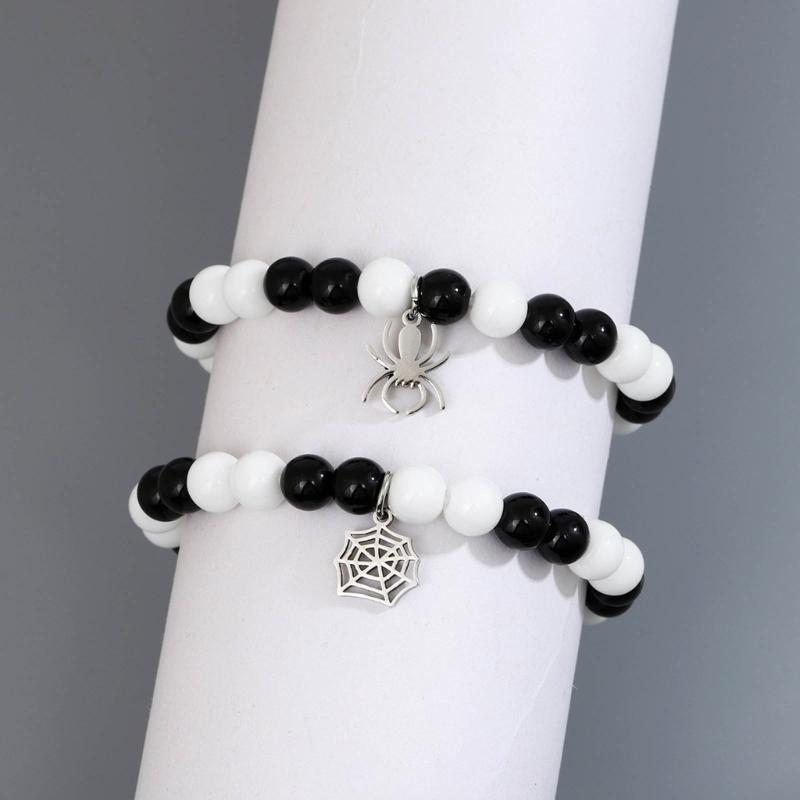 2 Pieces Trendy Charm Bracelet Beads Bracelet Fashionable Pendant Bracelet Wrist Jewelry Beads Material for Any Occasion