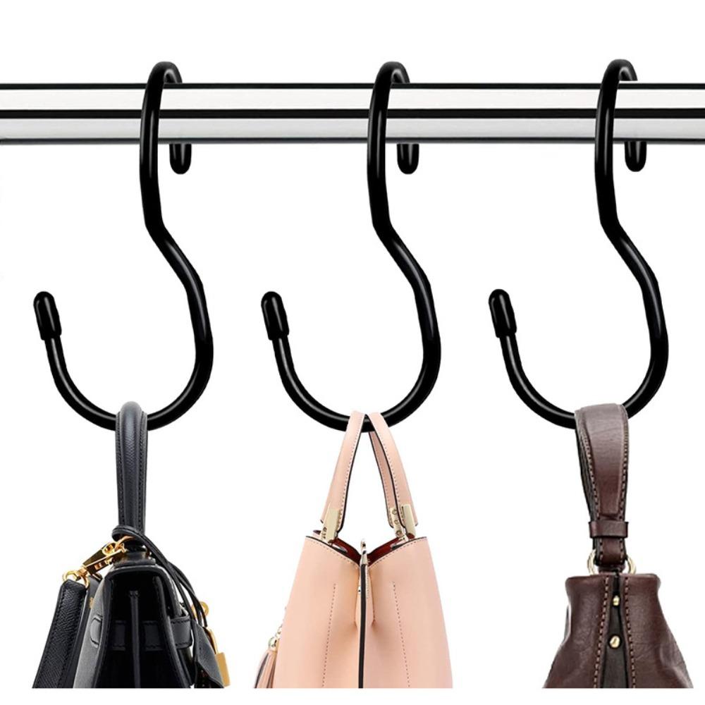 5pcs S Shaped S Hooks Metal Storage Rack Unique Bag Hanger Hooks  Home