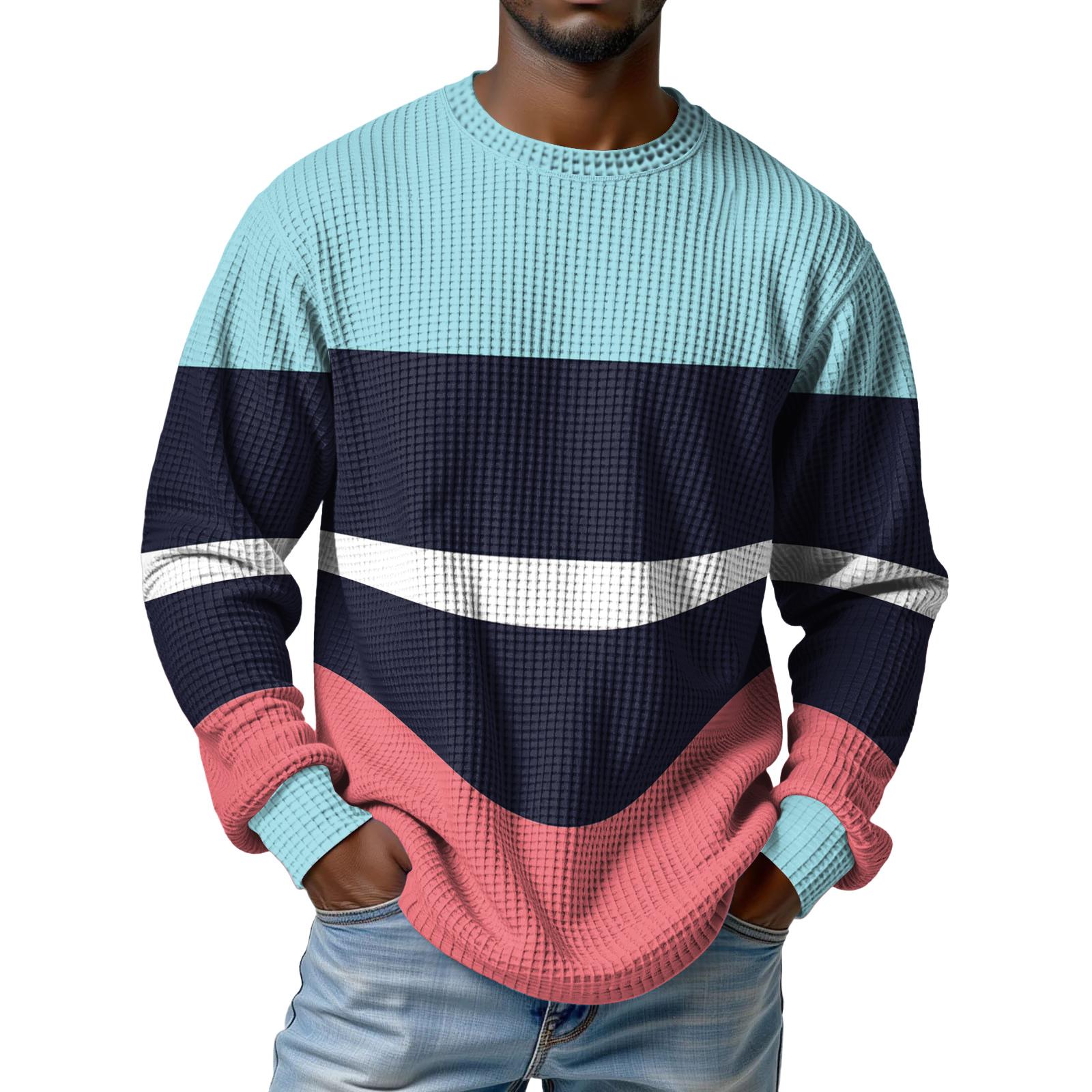 

Men s Knit Casual Collar Pullover - Long Sleeve Daily Wear L