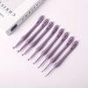 8Pcs/set Purple Crochet Hooks Set Craft Crochet Weaving Knitting Needles Hooks for Sewing Crafts Stitching 2.5-6.0mm