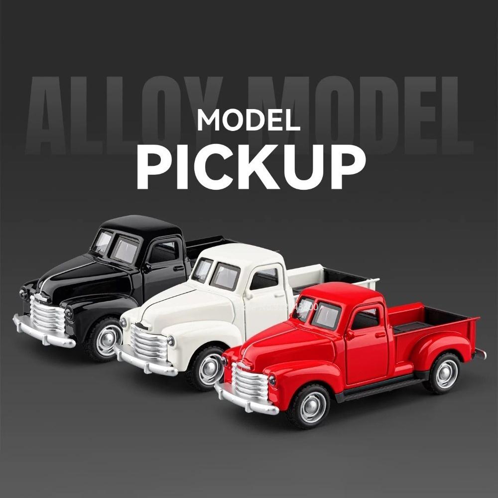 1:36 Scale Old Style Pickup Truck Model Toy Car Realistic Static Design Cross-Country Vehicle Models Toys Great Collectible