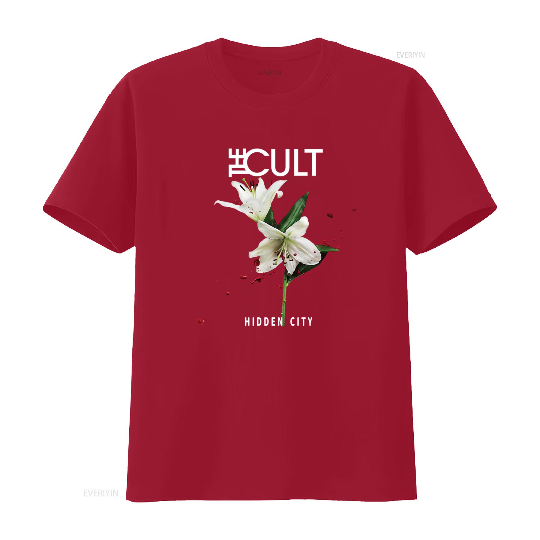 

The Cult Band Rock T Shirt Ian Astbury Hidden City Album Print S 5XL vintage Washed Top For Everyday Wear Slightly Stretched S
