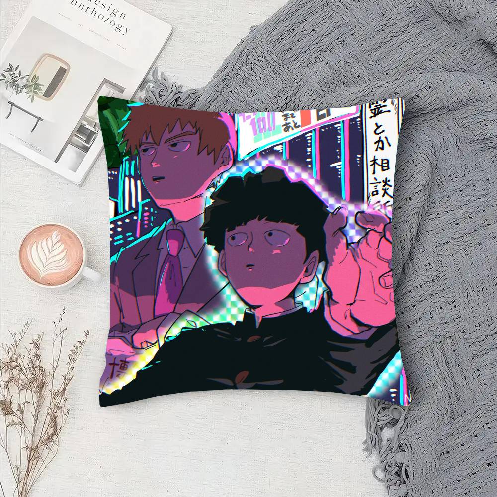 Anime Mob Psycho Pillow Case Fashion Square Pillowcase Bedroom Sofa Room Ins Decoration Leisure