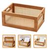 Vintage Rattanstorage Box Books Snacks Fruit Cosmetics Organizers Storage Woven Baskets Multifunction Organizers for Living Room