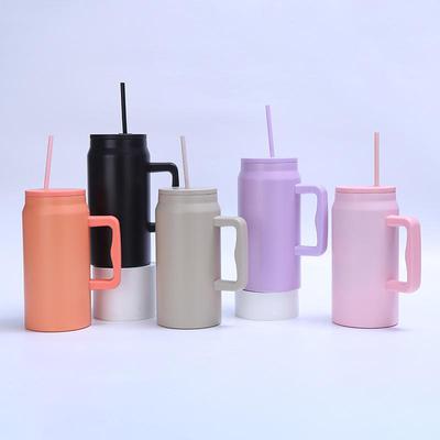 Tazza portatile a prova di perdite da 50 oz con cannuccia: Ideale per Bevande Calde e Fredde, Attività all'Aperto e Uso in Auto