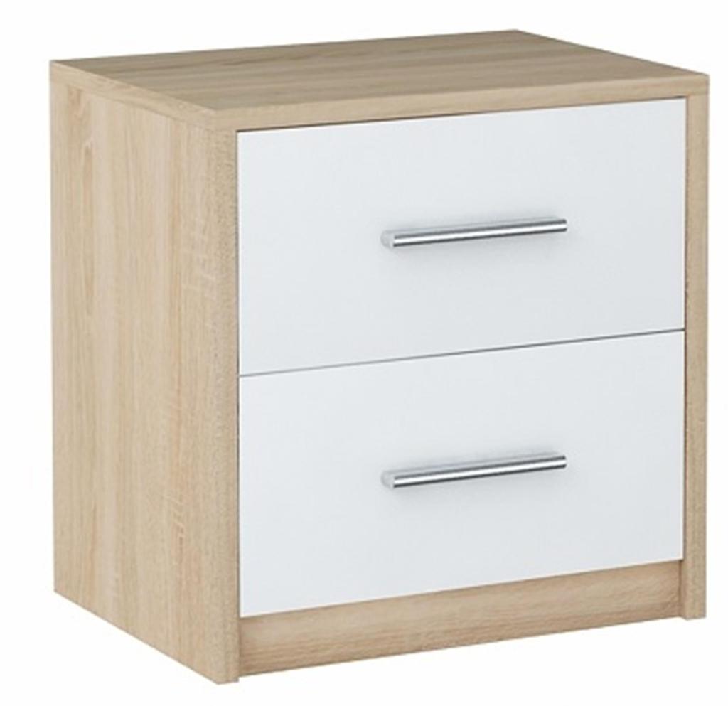 Bedside Table Bodo 2S White-Sonoma