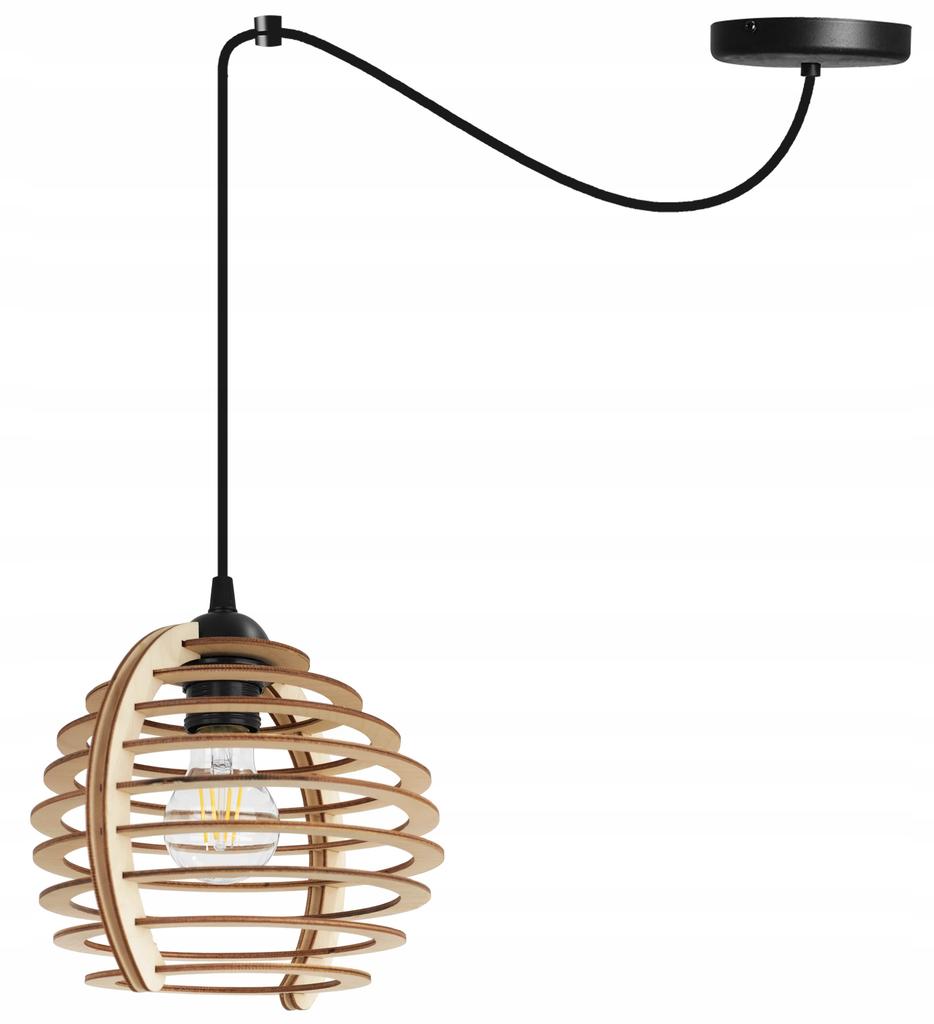 Hanging Lamp, Ceiling Chandelier, Wooden, Led Lampshade