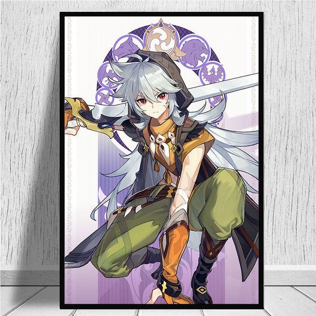 

Genshin Impact Плакат Гра Анімація Картина на полотні Спальня Гуртожиток Ігрова кімната Домашній декор для стін Підтримка Налаштування зображення 21x30 No Frame