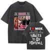 Vintage Washed MGK Lost Americana Tour  Print Tshirts Men Women Harajuku High Quality Fashion Oversized Cotton T Shirt
