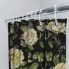 Luxury Floral Shower Curtain Bath Mat Decor Home Textile Waterproof Printing Bathroom Wall Hanging Decoration White Rose Design