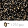 Pack Of 200 11x17mm Antique Metal Sofa Nails Decorative Upholstery Tacks For Furniture Restoration & DIY Projects Use