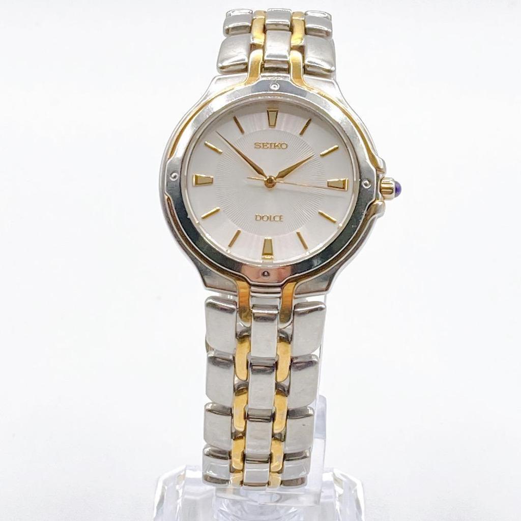 Used SEIKO DOLCE Men's Watch Quartz Working 197