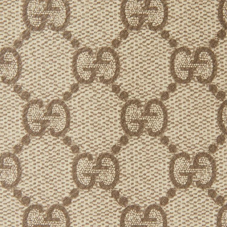 Gucci GG Supreme Beige Brown Bi-Fold Wallet, Classic Monogram Canvas Leather Trim, Men's Daily Travel Compact Card Holder 821206-FAED0-9786