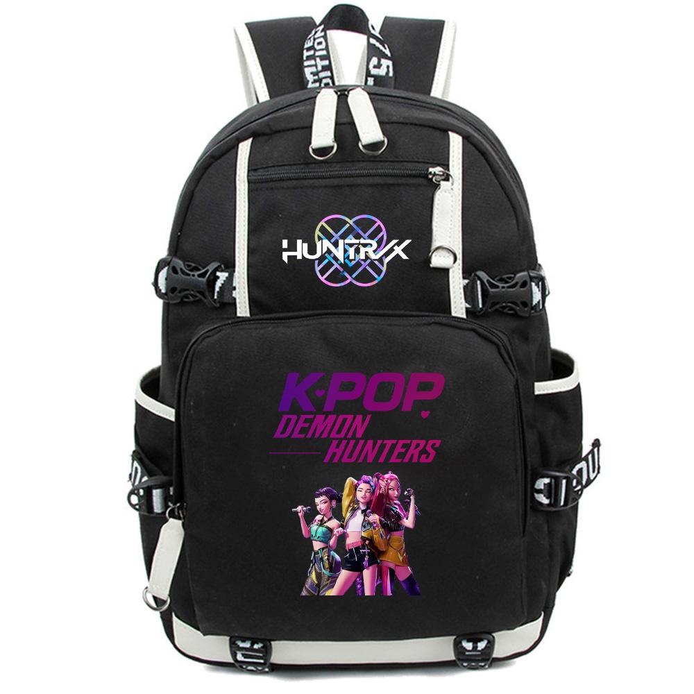 Anime Cartoon K-Pop Demon Hunters Backpack Large Capacity Bookbag for Student Boy Girl Schoolbag Outdoor Waterproof Laptop Travel Bag Mochila