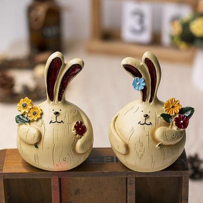 New Little Garlic Rabbit Holiday Resin Doll Home Decoration