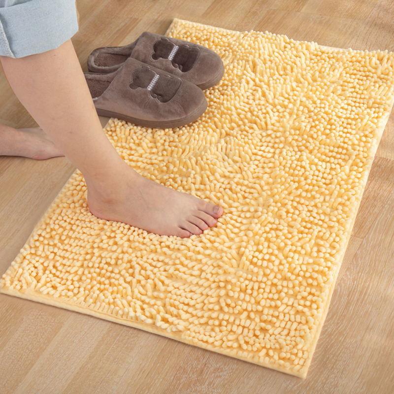 Chenille Floor Mat Bathroom Entrance Mat Bathroom Water Absorption Non-Slip Floor Mat Bedroom Carpet Kitchen Door Mat