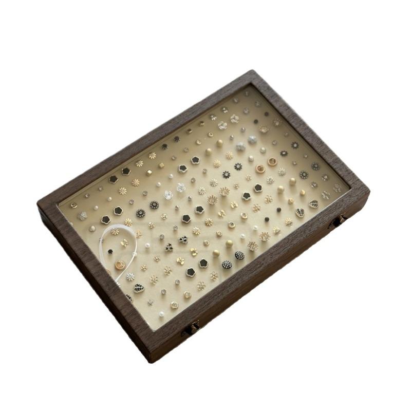 Stud Earrings Display Box, Jewelry Box, Large-capacity Display Rack, New Wide Ring, Earphone, 100-position Box Hole Storage.