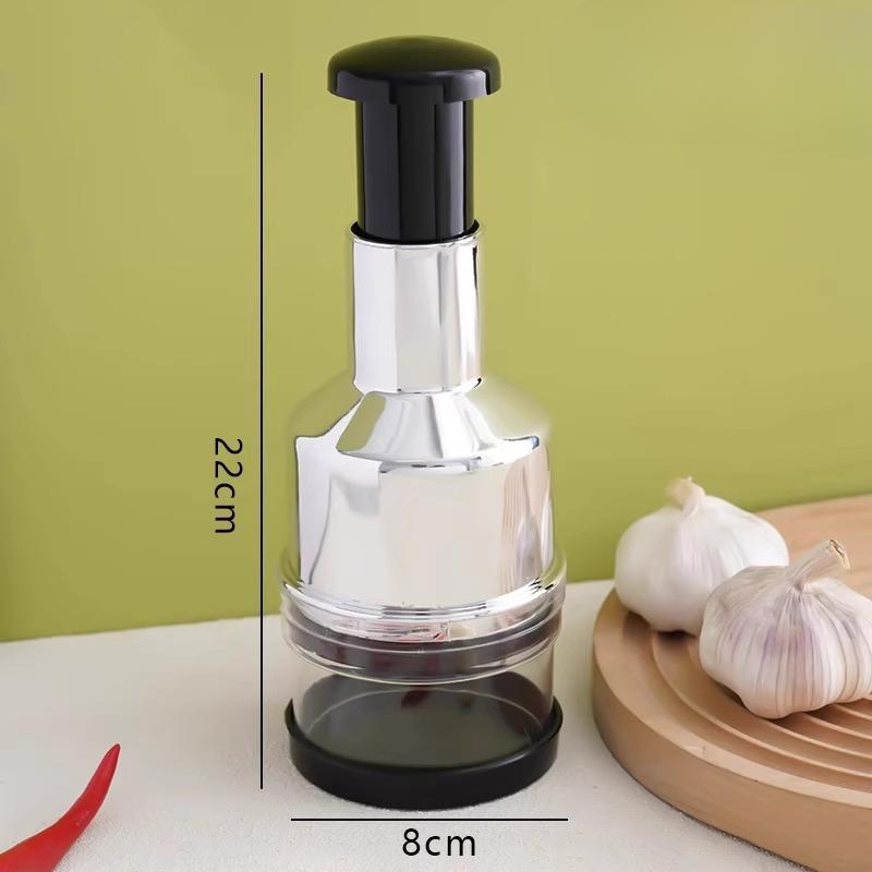 

Нержавіюча сталь Ніж для поплескування Прес для часнику Кухонний інструмент Ручна часникодавка Побутовий багатофункціональний пристрій для приготування часникового пюре Stainless steel version