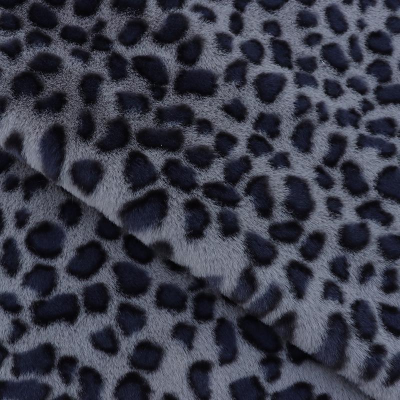 800g Leopard Print Rabbit Fur Fabric: Blanket, Toy, Pillow, Homewear, Kids' Wear, Coat, Hat.