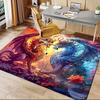 "Fantasy Dragon Battle Wall Art Print"Office Mat Perfect for Home Decor Office Desk Chair Rugs Chair Carpet for Office Polyester Chair Mat G