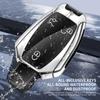 2025 Nieuwe Zinklegering Auto Klapsleutel Hoesje Cover Voor Mercedes Benz A B C S Klasse AMG GLA CLA GLC W176 W221 W204 W205 Lederen Shell Fo