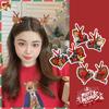 1 Pair Bowknot Children Deer Antler Hair Clip Santa Claus Christmas Hat Headabnd  Kids Gifts