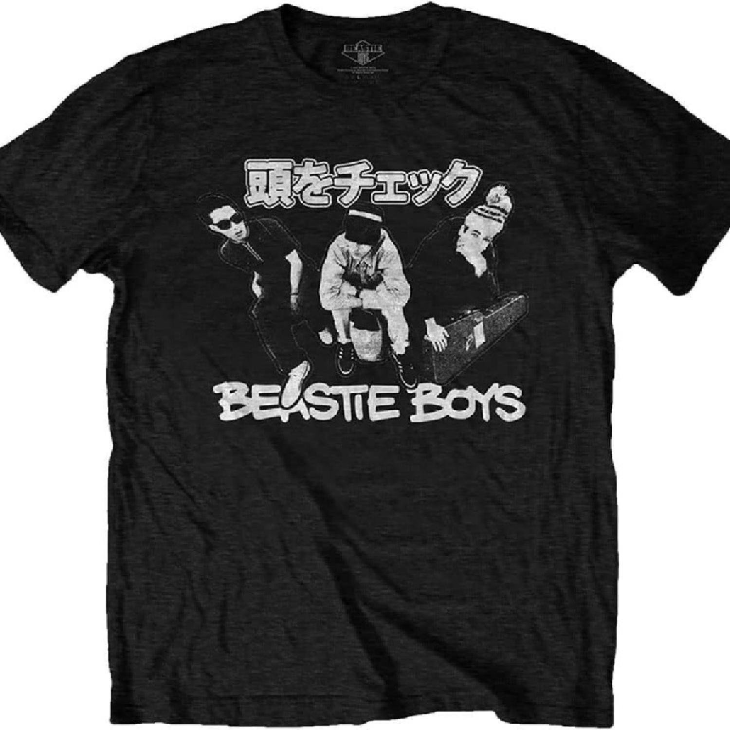 

Beastie Boys Men s Check Your Head Japanese Slim Fit T-Shirt Black S