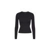 X SKIMS Women's Weightless Layers Mock Neck Long Sleeve Top Obsidian