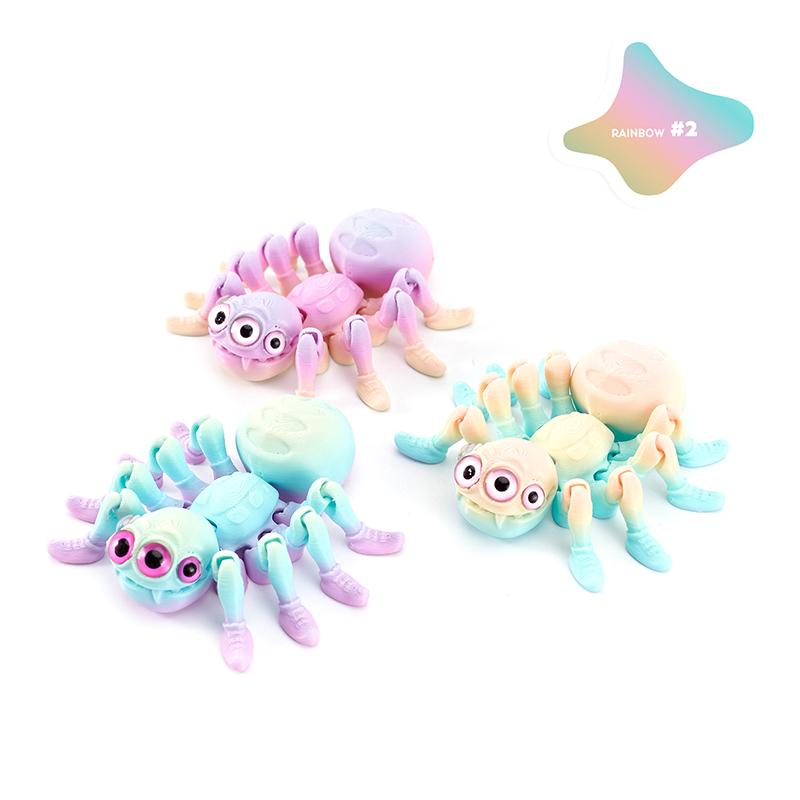 Flexible 3D Printed Articulated Spider Sculpture Poseable Jointed Spider Figurine Creative Desk Decor Ornament