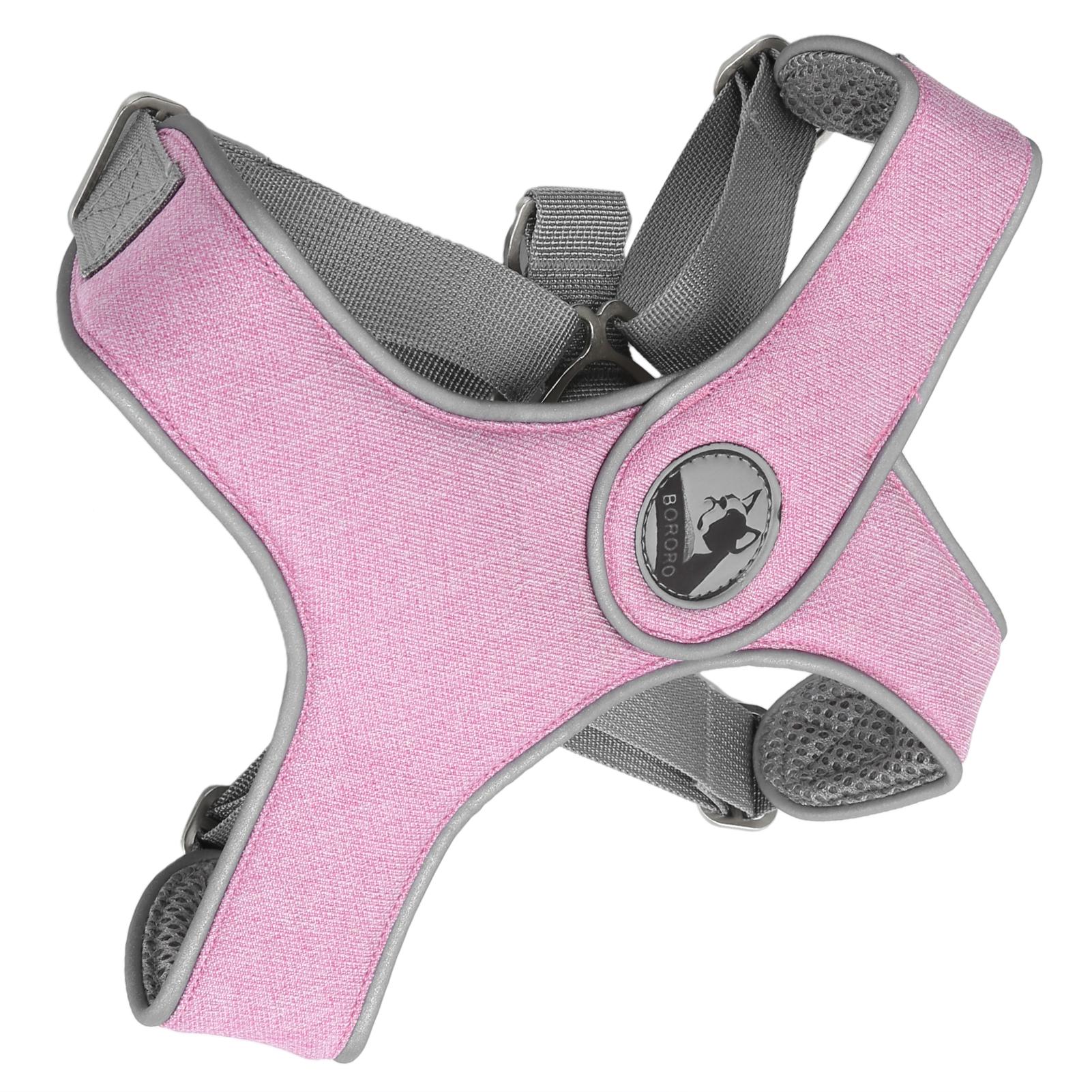 

Pet Leash Vest Reflective Harness Adjustable Breathable Cat Dog Outdoor Walking StrapPink XS XS