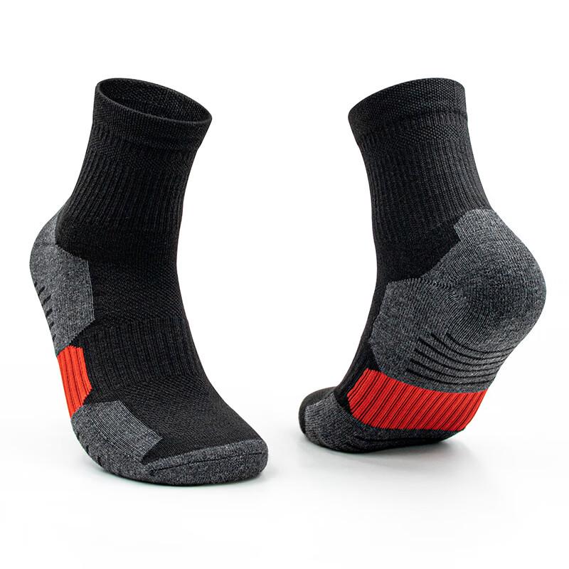 Junbie Men's Terry Mid-Tube Basketball Sports Socks