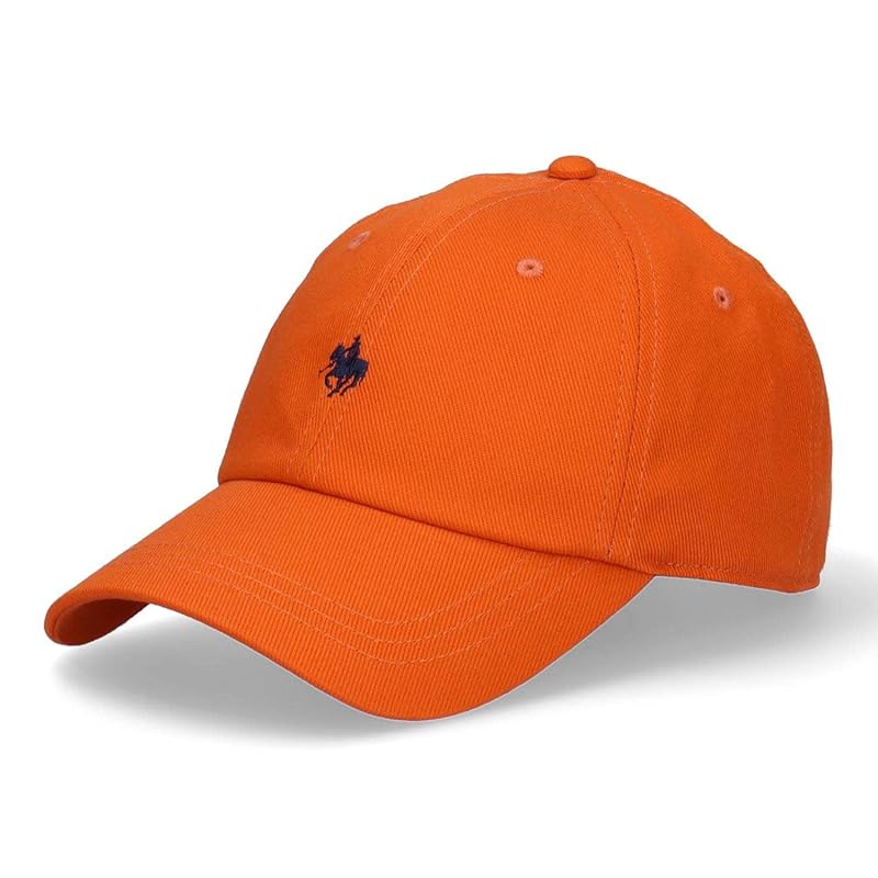 

[Polo BCS] basic logo low cap hat cap size adjustable (orange)