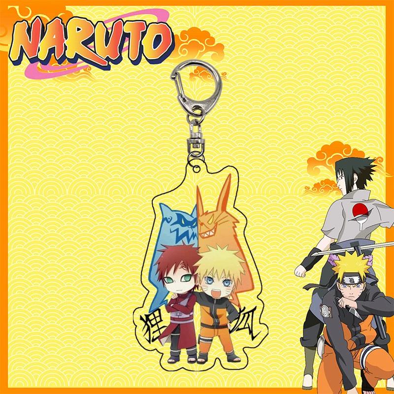 Anime Naruto Akryl nyckelring tillbehör Uzumaki Naruto Tecknad nyckelring