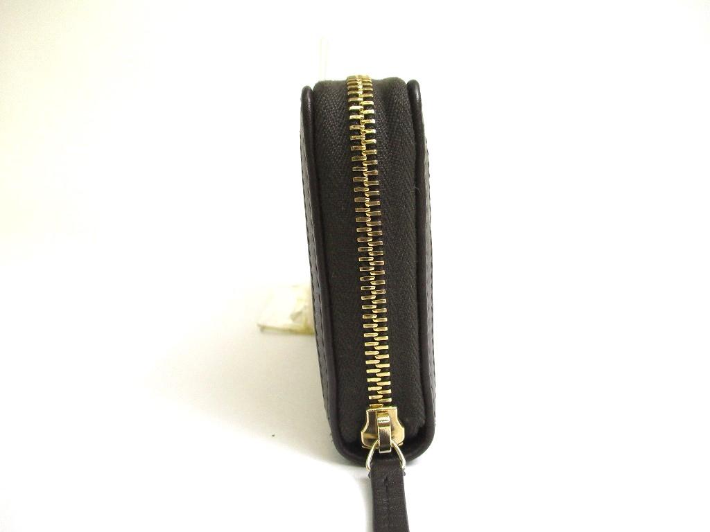 Autentisk GUCCI GG Brun Canvas og Lær Rund Glidelås Lang Lommebok #a554 Oppusset