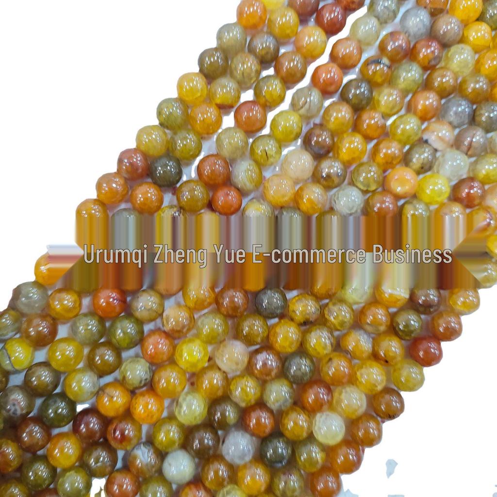 Exclusive Peach Chalcedony Loose Beads for DIY Bracelet Jewelry Accessories