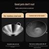 Supercloud Commercial 304 Stainless Steel Double-Handle Round Wok