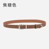 Womens Genuine Leather Belt With Matte Suede Finish Vintage Style Adjustable Waistband Jeans Skirts