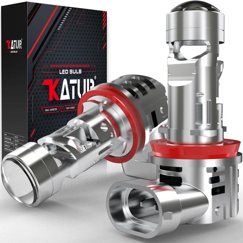 

Katur 2pcs H8 H11 Led Car HeadLights with Projector Lens For Left-Hand Drive Low Beam High Power 20000Lm Moto Car Bulb DC 12V H8 H9 H11 H16