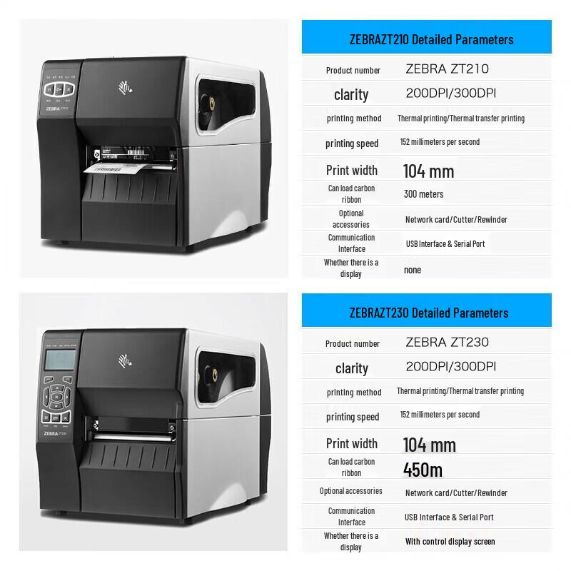 Zebra ZT231 Industrial Thermal Transfer Label Printer CN Plug (adapter Included)