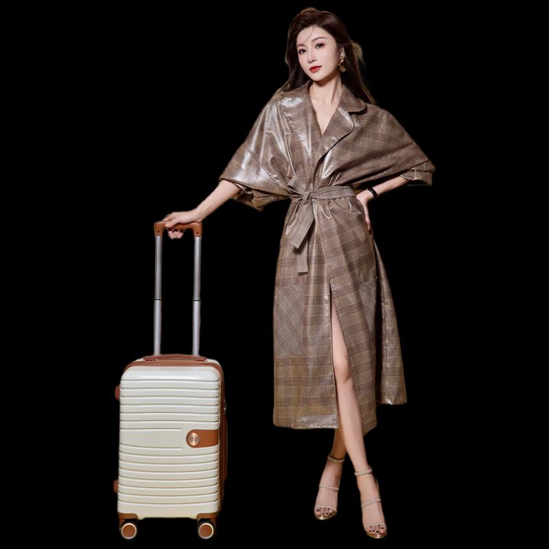 Cmierf Kuect British Retro Carry-on Luggage 24 inches