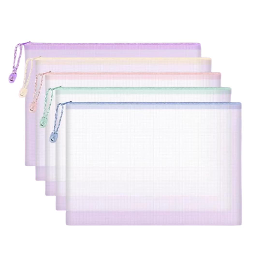 

Small Zippered File A5 Set of 5 e-na.e-na Bags, Size, Pouch, File,