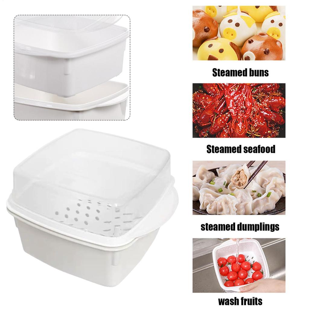 Microwave Veggie Steamer Microwave Cooker Microwave Bowls Microwave Cookware Versatile Food Container for Vegetables Fish Prep