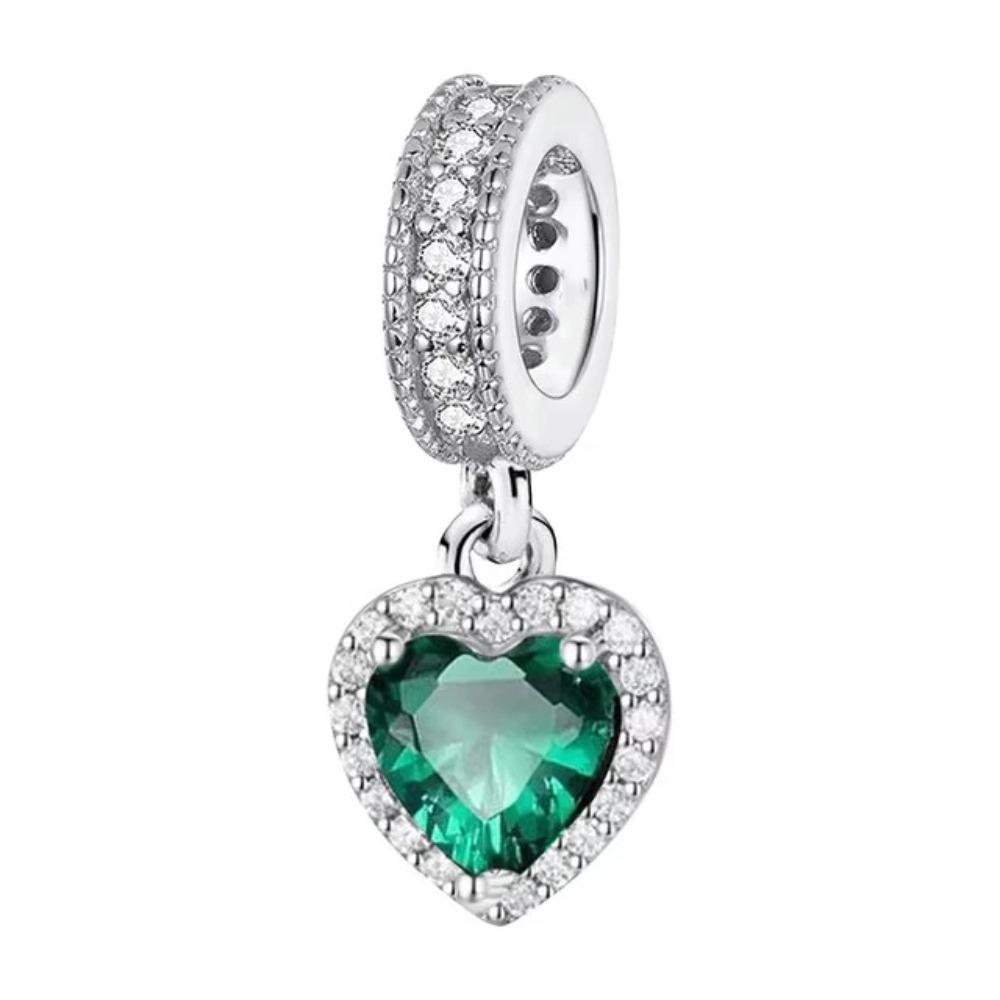 New Colorful Shiny Zircon Charms Beads for DIY Jewelry Fit Silver Bangle Bracelet Necklace KeyChain Women Accessories