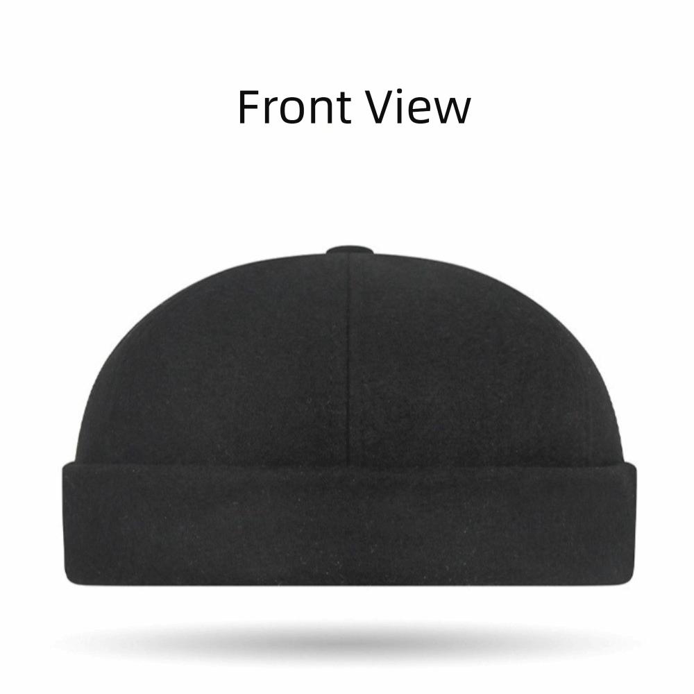 Casual With Earmuffs Warm Beanie Cap Adjustable Windproof Brimless Beanie Cap Fleece-Lined Thermal Dome Melon Cap Winter