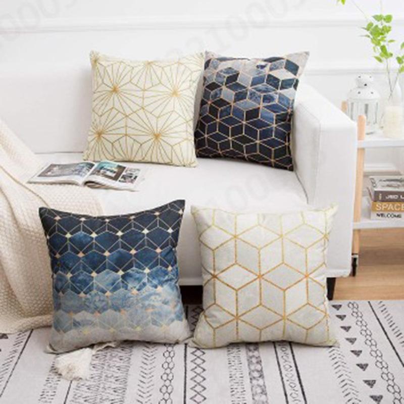 Push Pillowcase Creative Wave Striped Cushion Cover