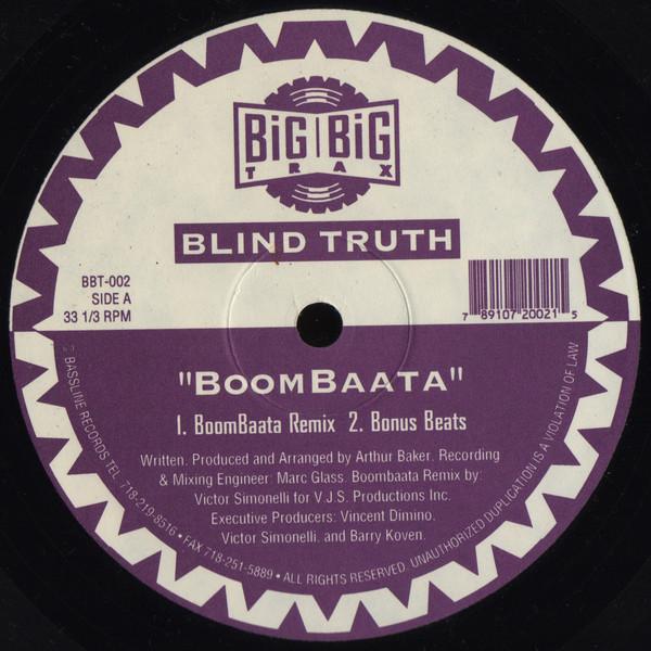 

12inch Record BLIND TRUTH BoomBaata BBT002 Big Big Trax 1994 US Dance Electronica Used