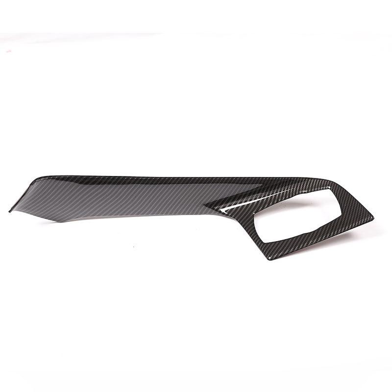 For BMW X1 F48 X2 F47 2016- ABS Carbon Fiber Car Console Gear Shift Multimedia Panel Frame Cover Trim Car Accessories  (LHD)