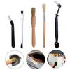 5PCS Coffee Machine Cleaning Brush Kit Espresso Brush Kit Include Wooden Coffee Grinder Machine Cleaning Brush and Nylon Brush